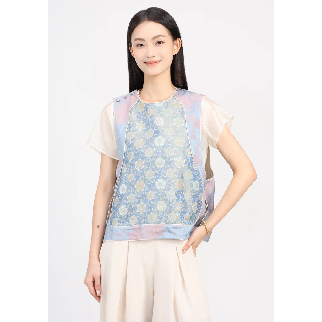 矝羽轩【JINYU矜羽】张和才古蜀锦百花齐放马甲