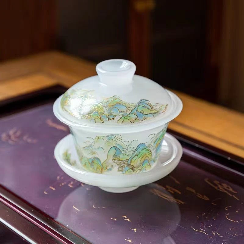 【现货】青山琉璃盖碗G2203