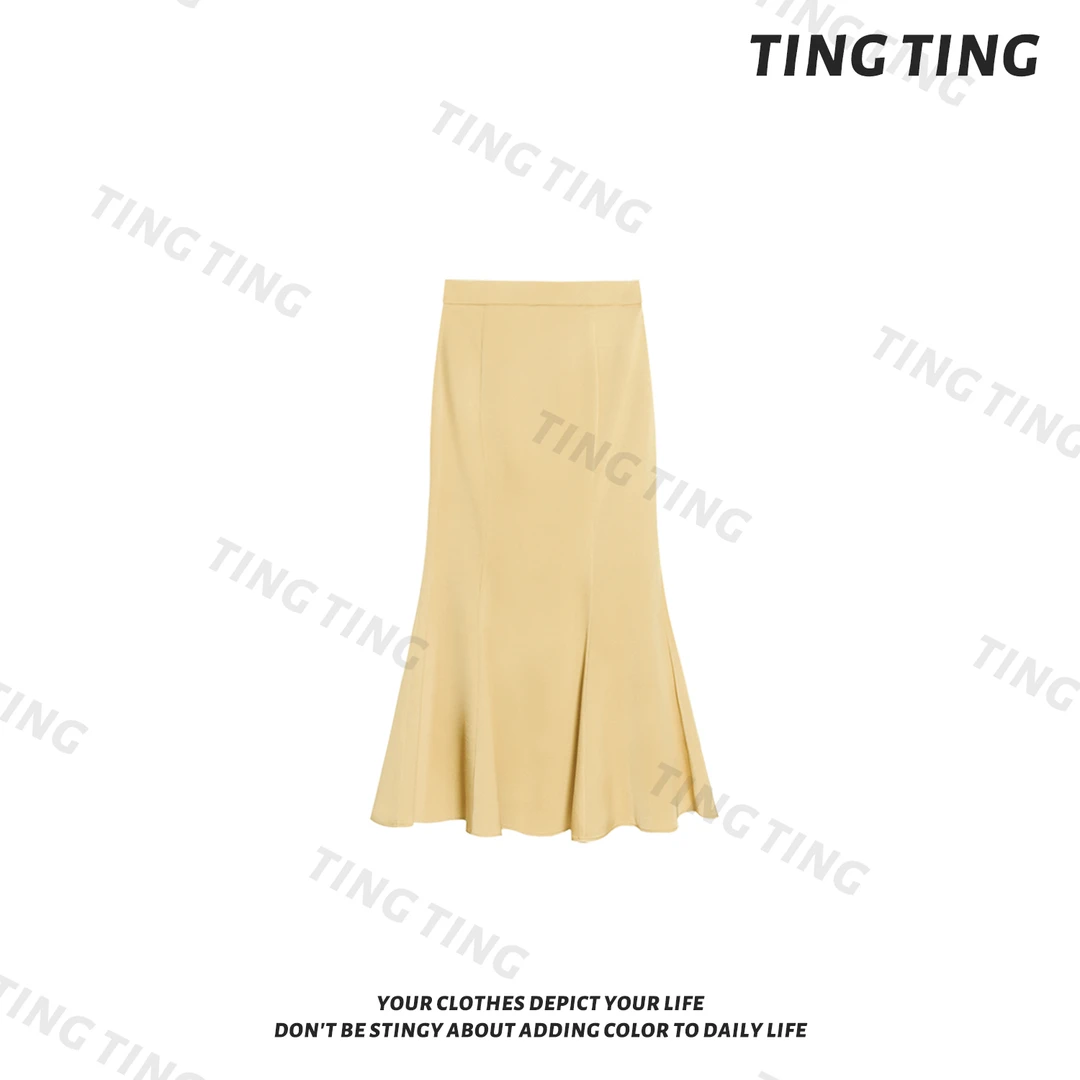 【婷婷】《日照金山》烧花牡丹贵气感缎面半裙 TTZ2FQ341