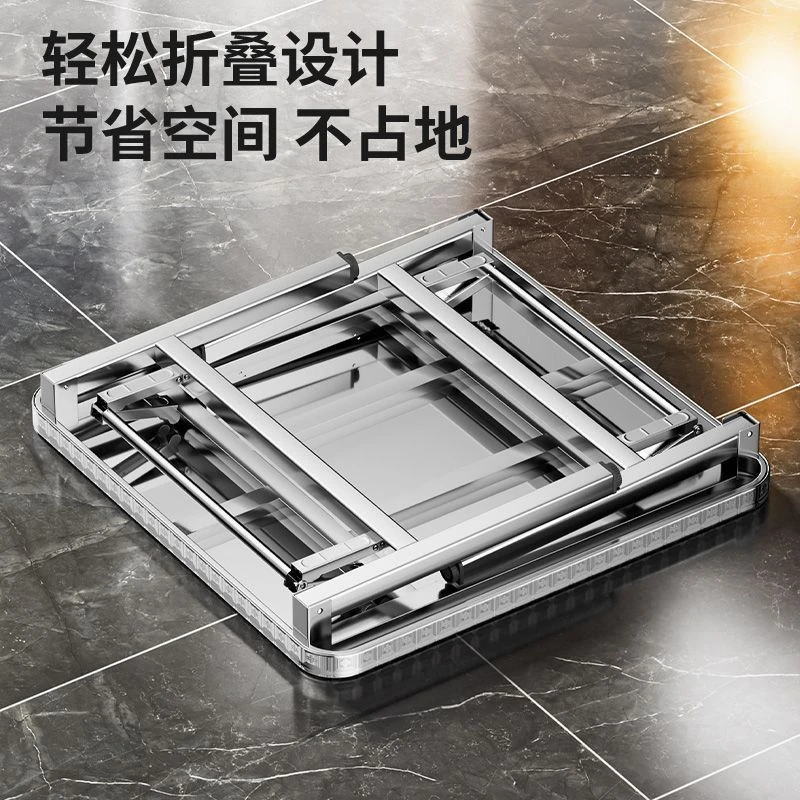 304不锈钢折叠桌便携式烧烤桌子户外摆摊地摊夜市简易餐桌长方桌