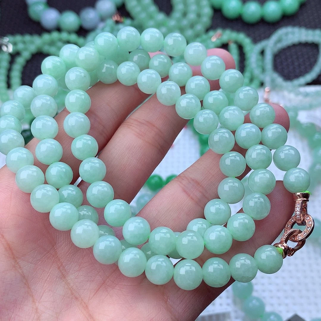 翡翠未镶嵌毛衣链