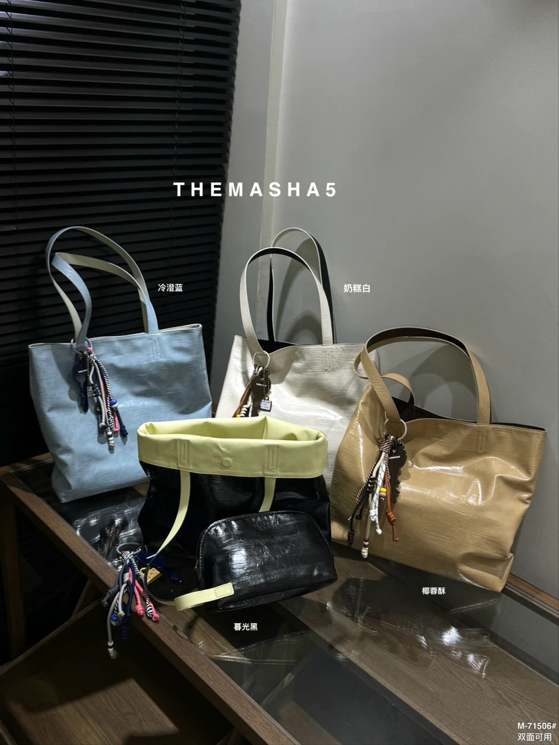 玛莎正品油腊牛皮大容量单肩托特包2025新款时尚轻奢双面手提包女