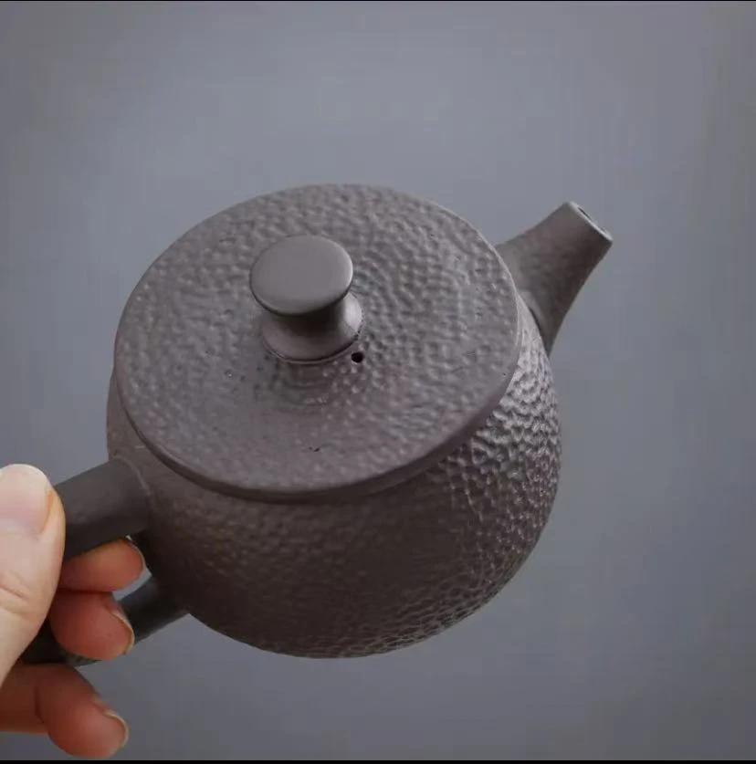 S053原矿宜兴紫砂锤纹汉瓦紫泥家用紫砂壶泡茶的