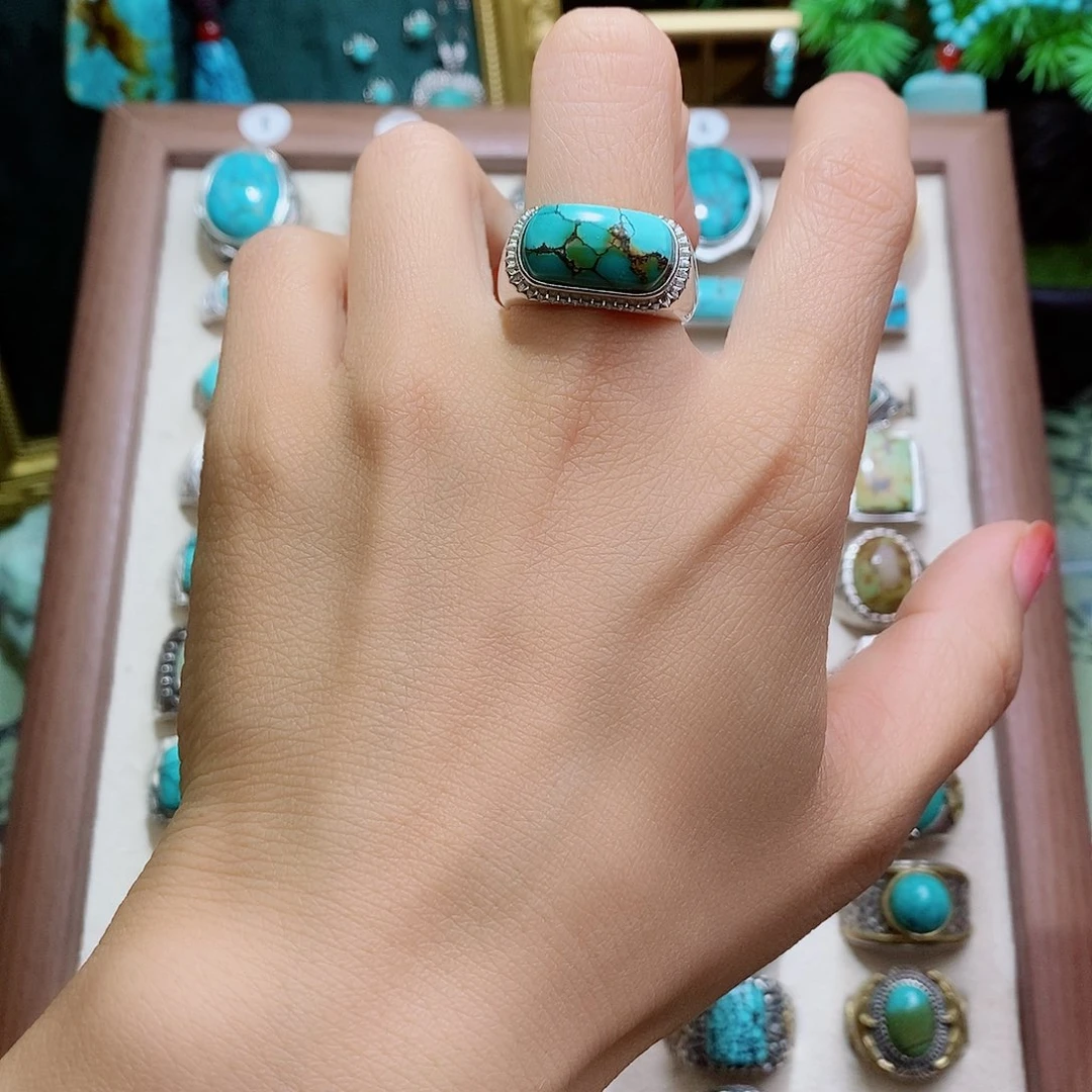 绿松石银S925镶嵌颈饰