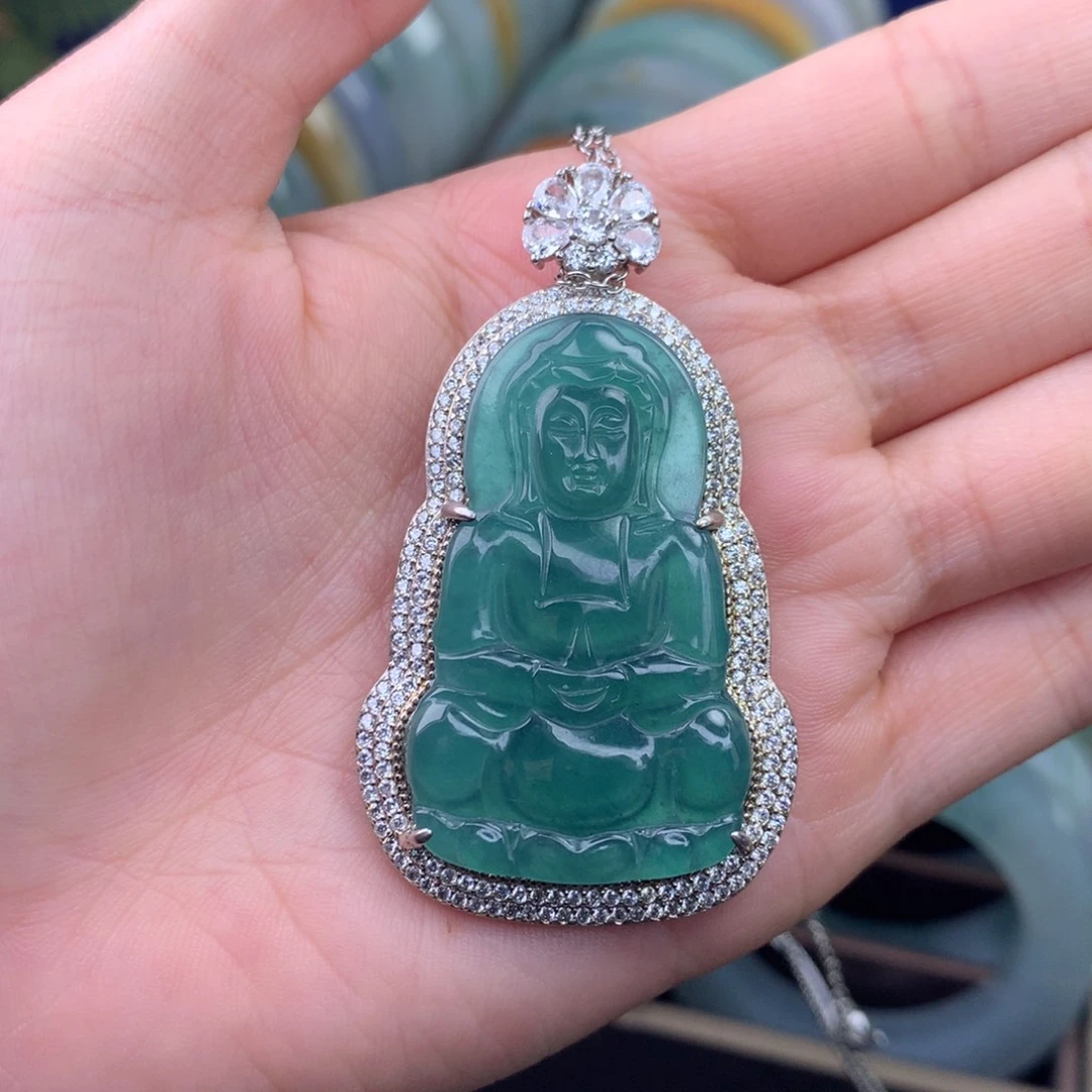 翡翠未镶嵌颈饰吊坠