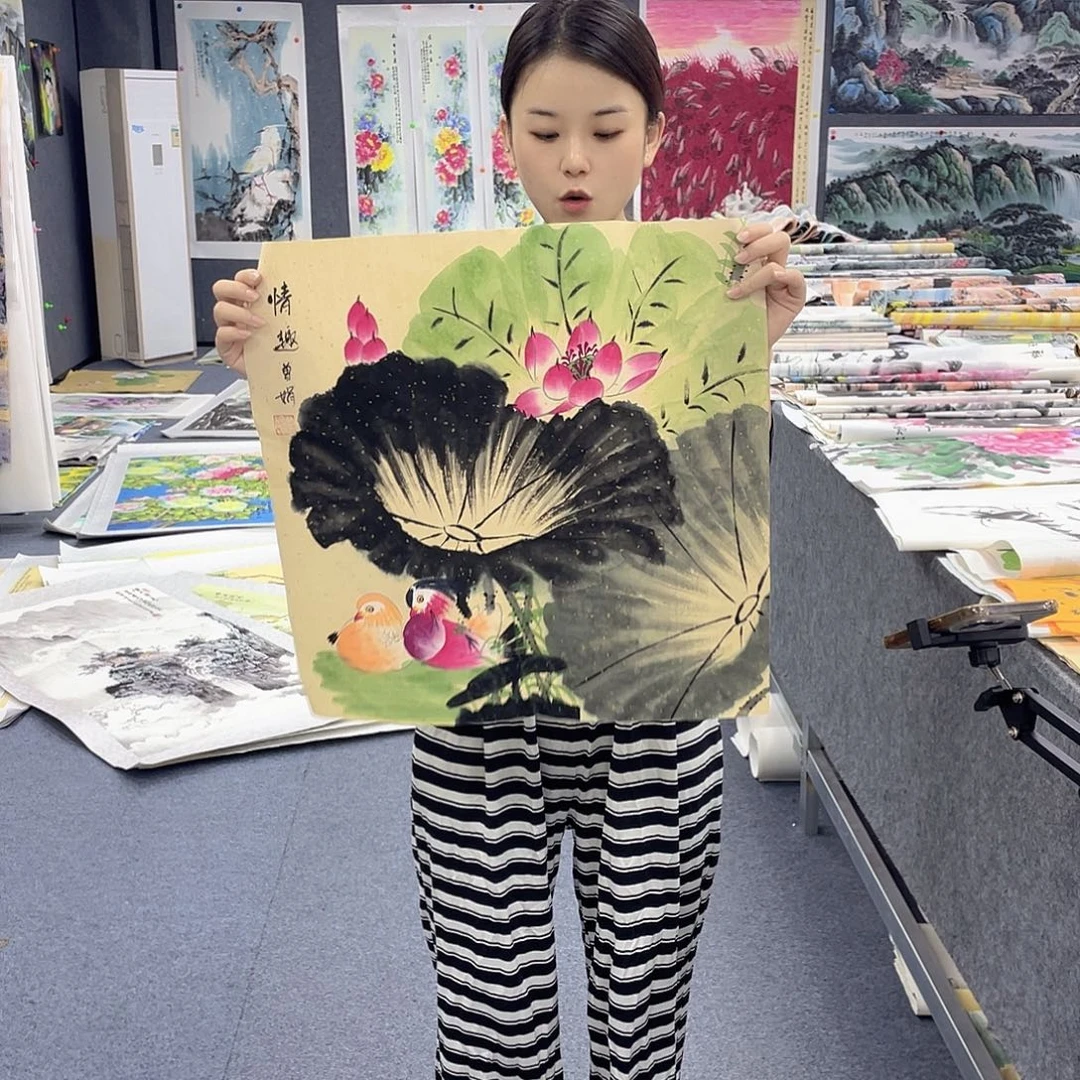 国画作品小姐姐放漏…