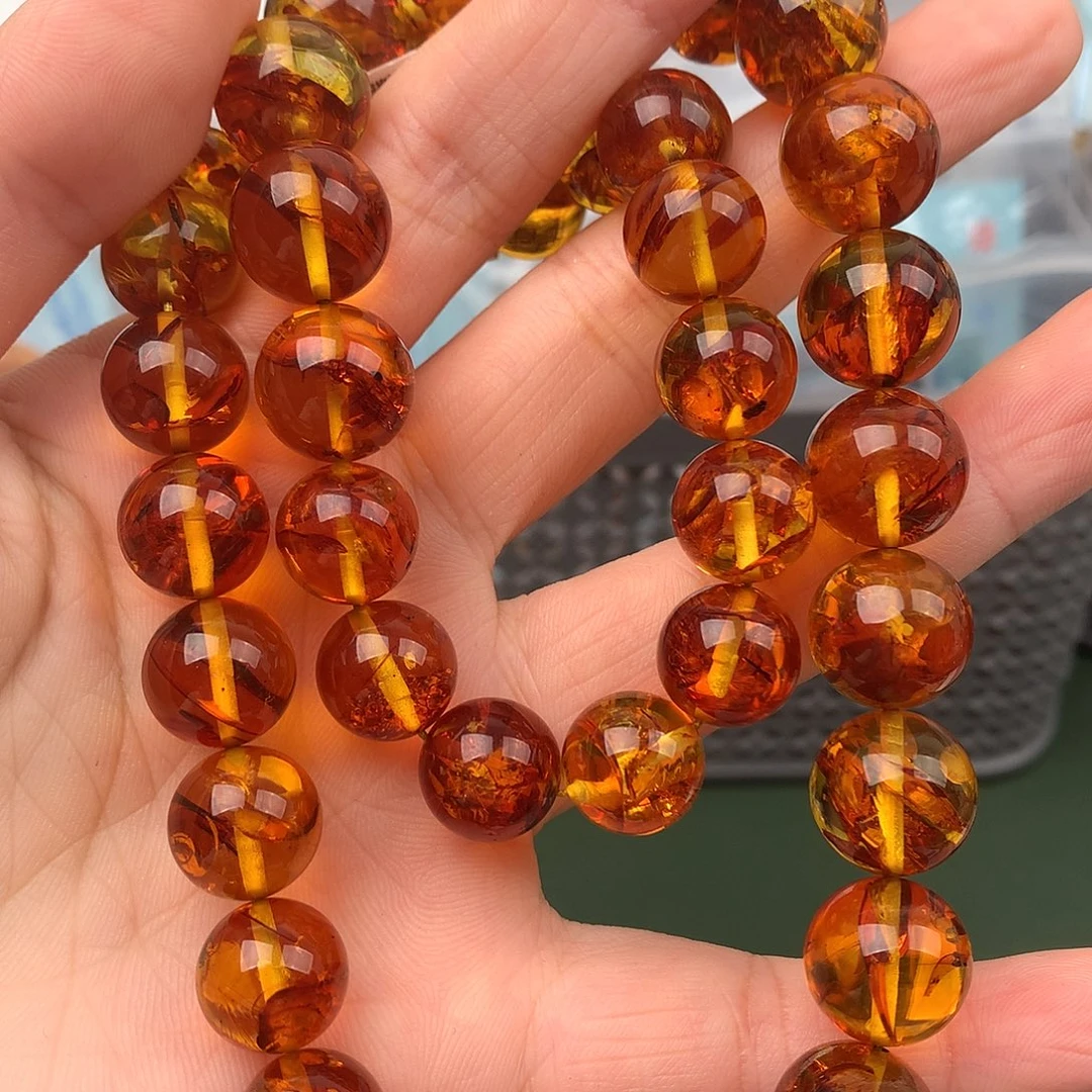 琥珀颈饰未镶嵌天然琥珀项链