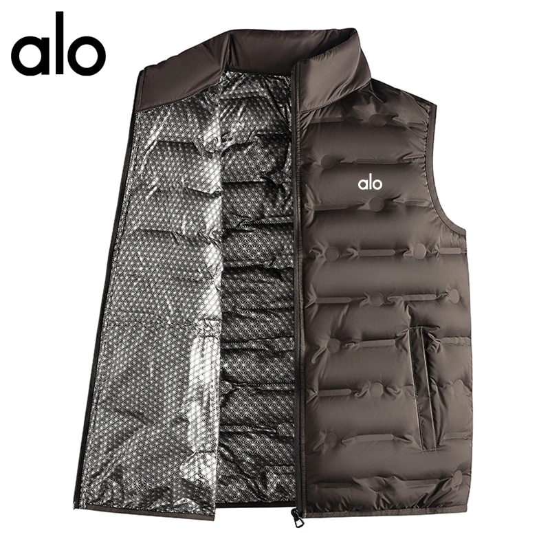 alo秋冬保暖90白鸭绒羽绒马甲外套保暖运动黑金石墨烯羽绒坎肩