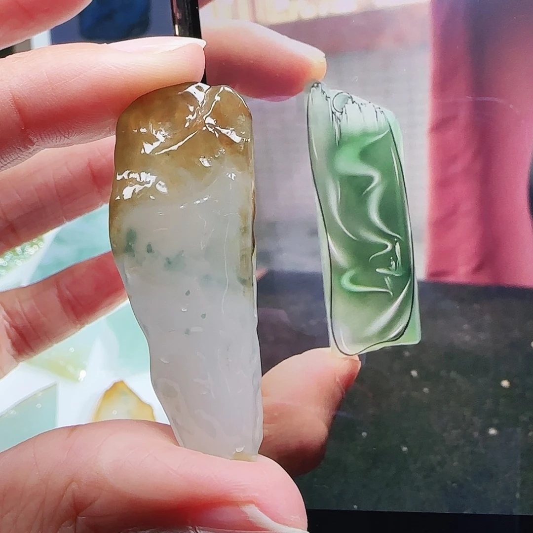 定制翡翠未镶嵌缅甸翡翠挂件