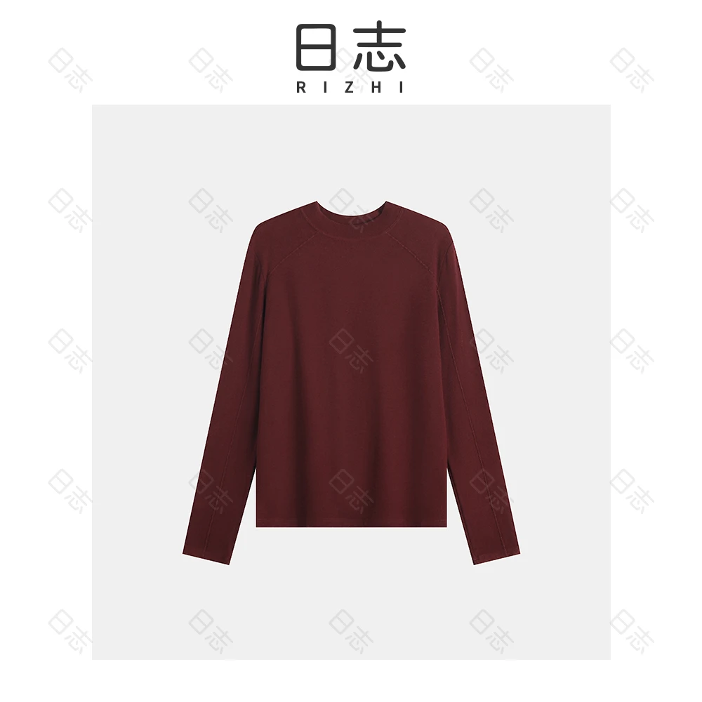 日志【含山羊绒】长袖纯色百搭半高领精致打底衫DD54U321