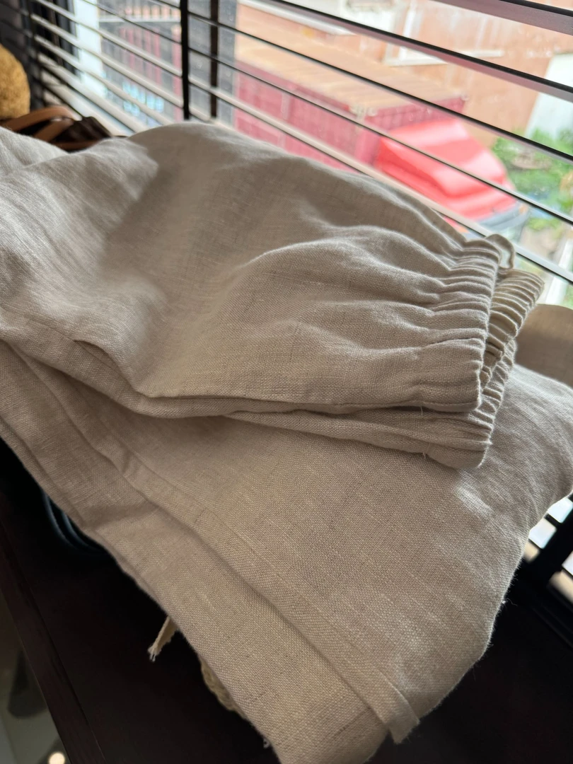 【纯纯亚麻裤】纤维皇后 100%亚麻裤 夏季透气吸湿阔腿裤长裤 A5891