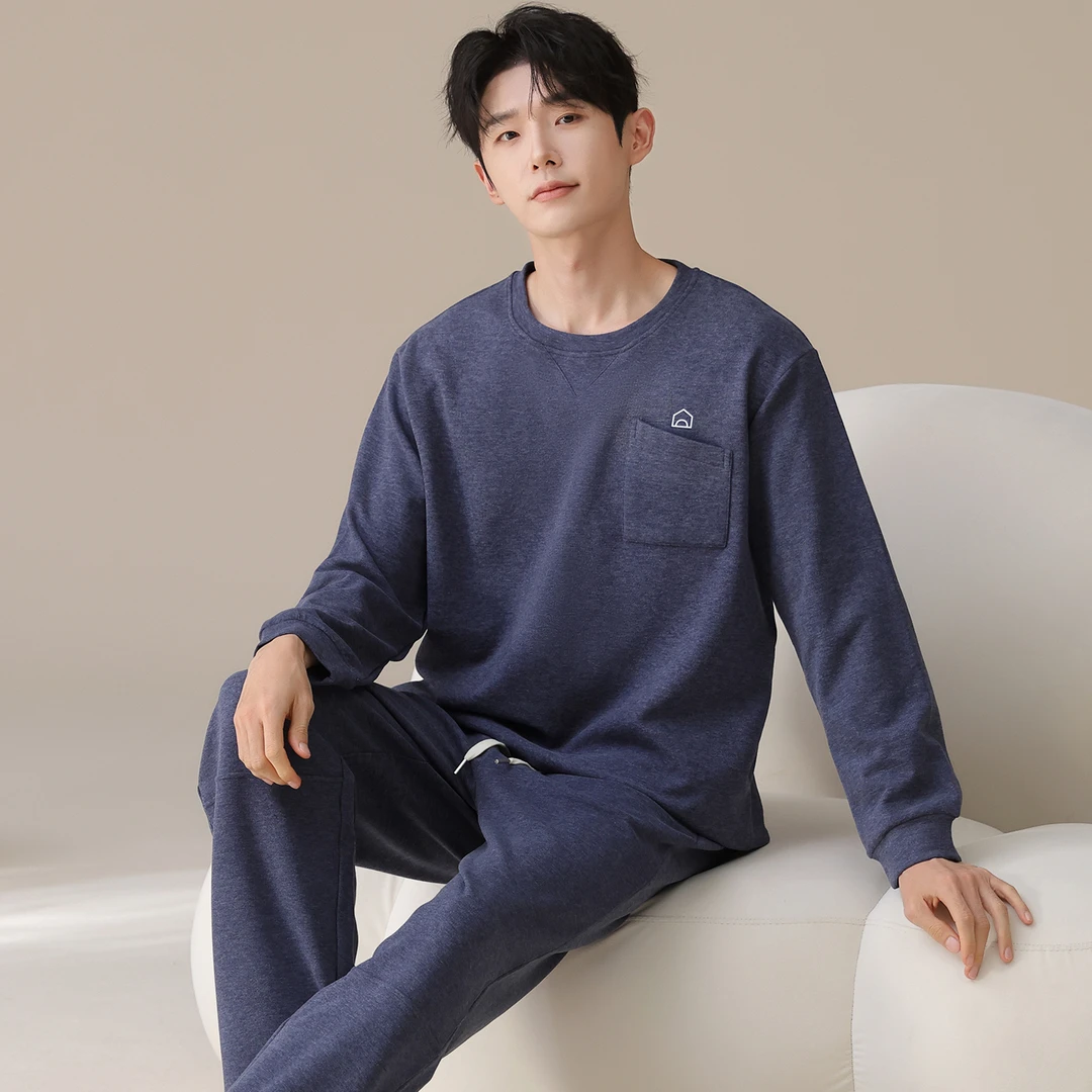 保暖内衣套装羊毛蚕丝德绒睡衣男款爆款2025新款圆领男士家居服