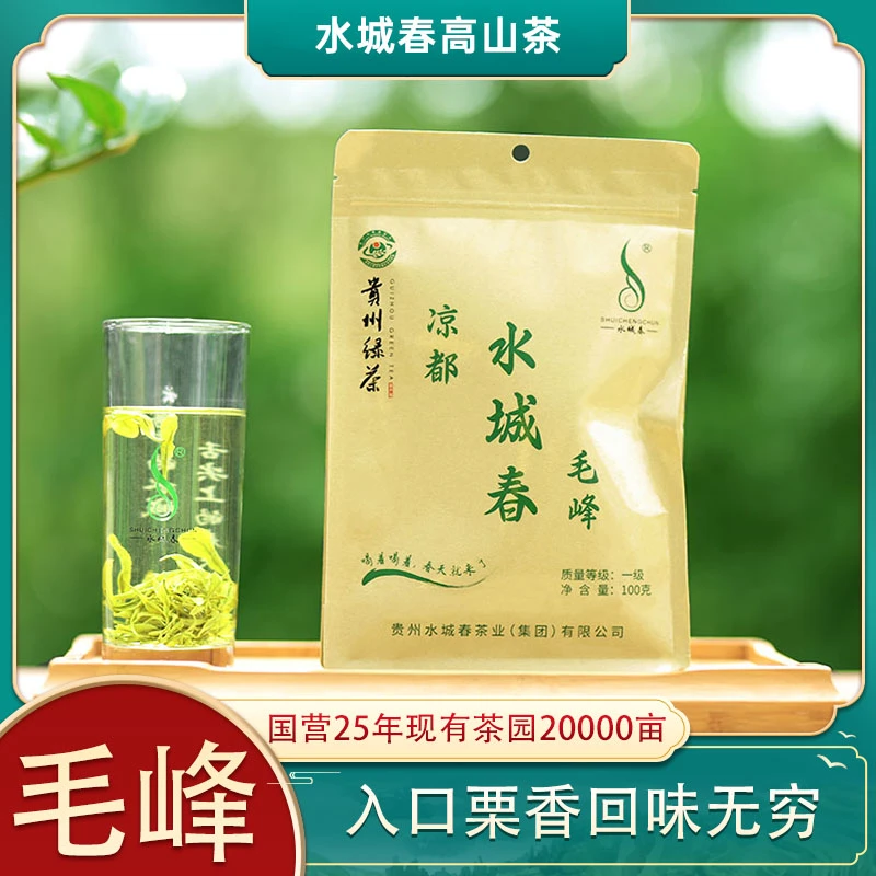 水城春毛峰绿茶100g春茶品牌送礼好喝好茶现场佳品茶场