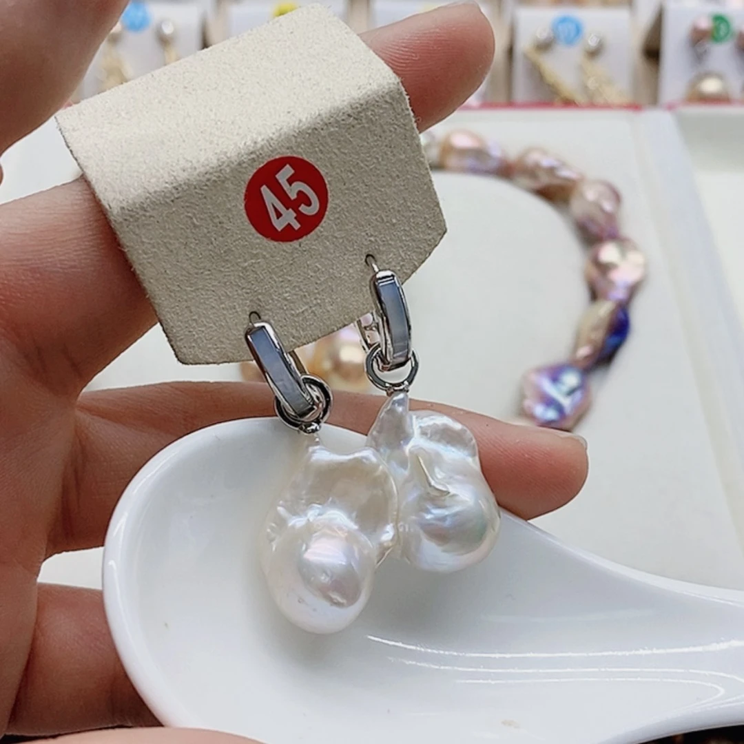 【闪购商品】淡水珍珠耳饰银S925镶嵌