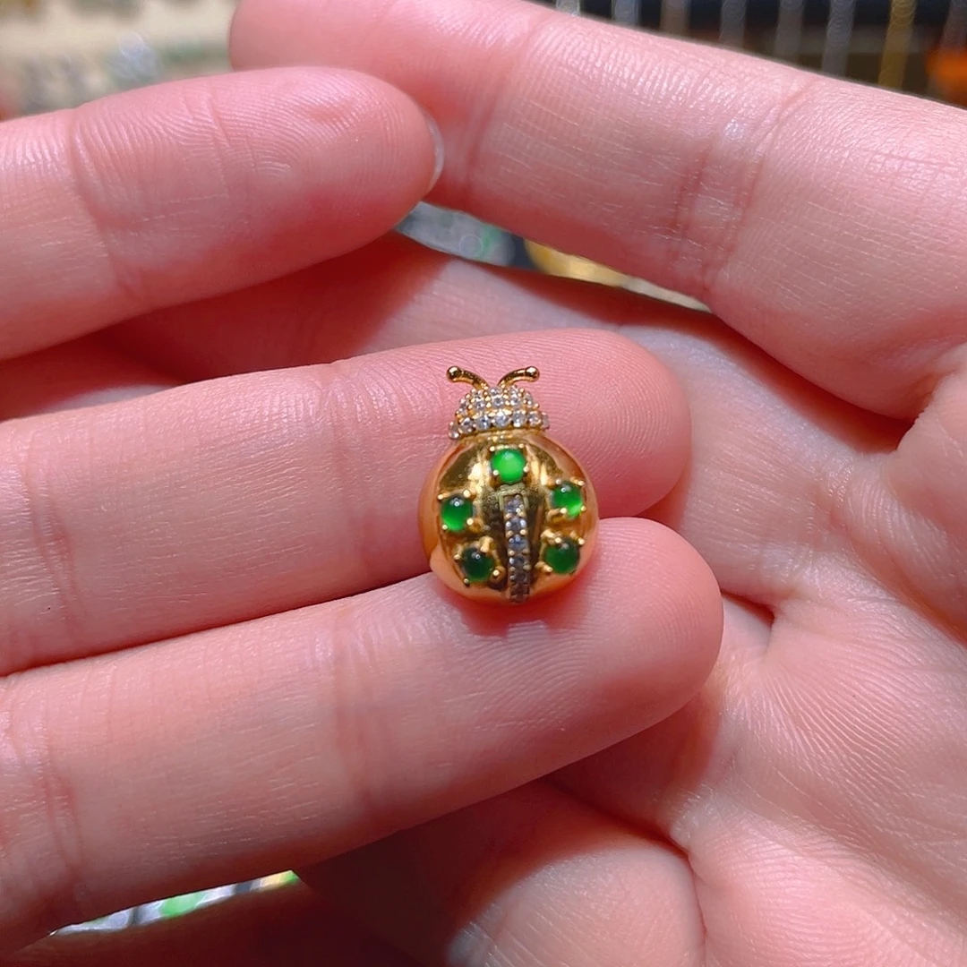 翡翠银S925镶嵌吊坠(不含链)