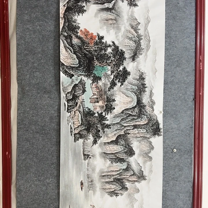 国画手绘国画云峰千里秀