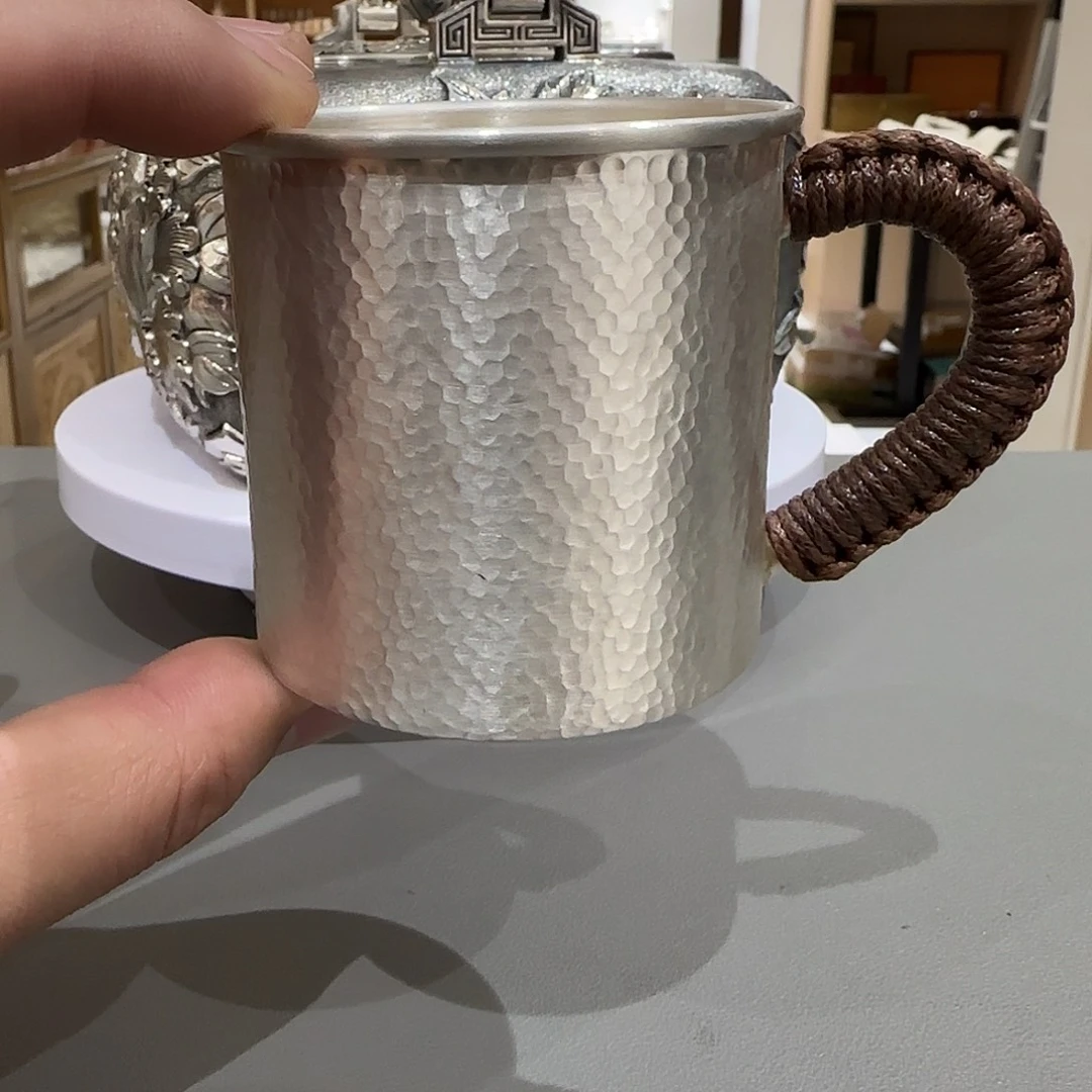 精品茶缸 足银999