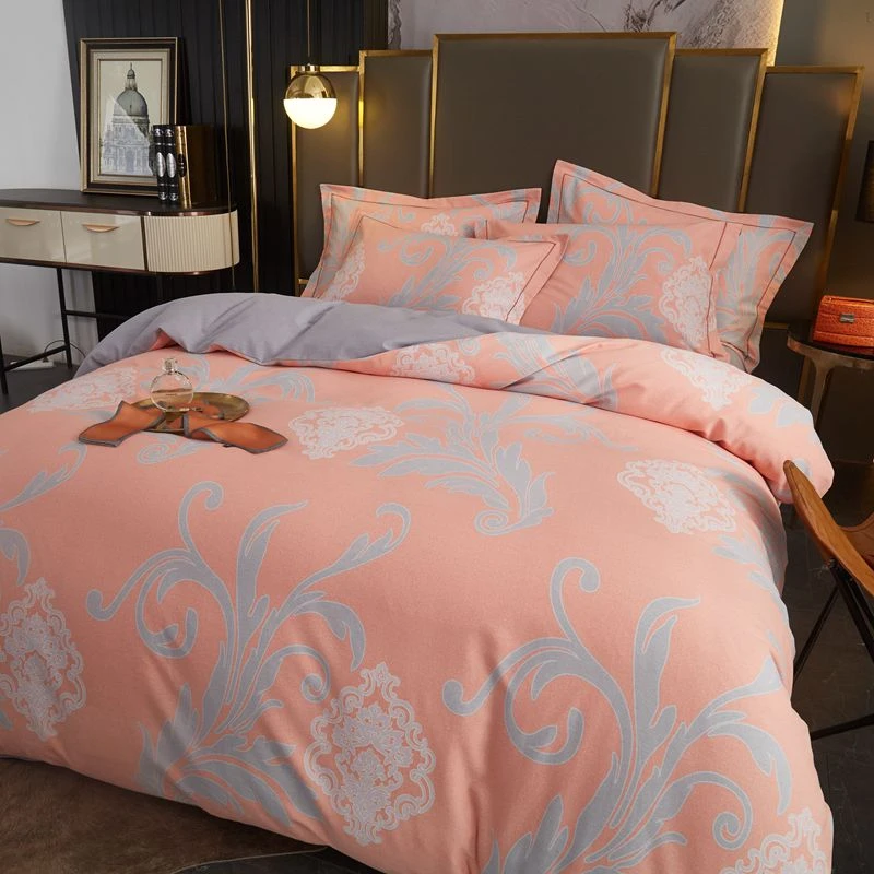 水星高端家纺床品纯棉磨毛四件套100全棉加厚秋冬季保暖轻奢床单