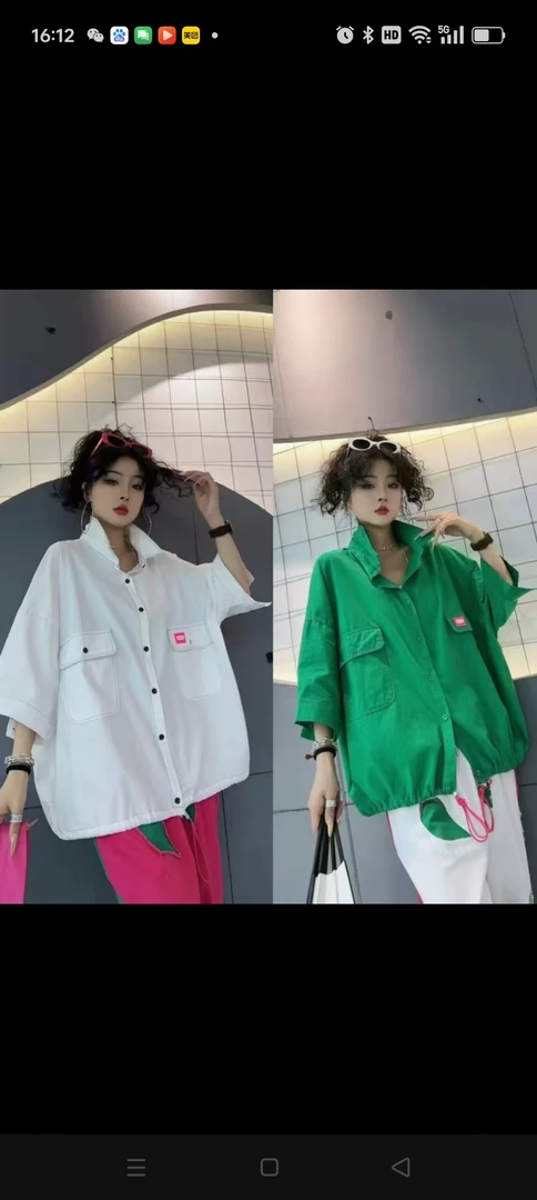 2025女士夏季时尚百搭简约休闲大版衬衫