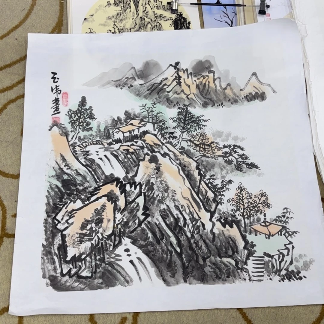 国画张玉伟四尺斗方艺