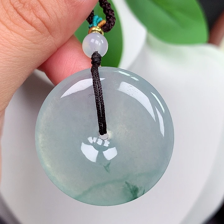 颈饰未镶嵌翡翠平安扣 33.4x6.3mm