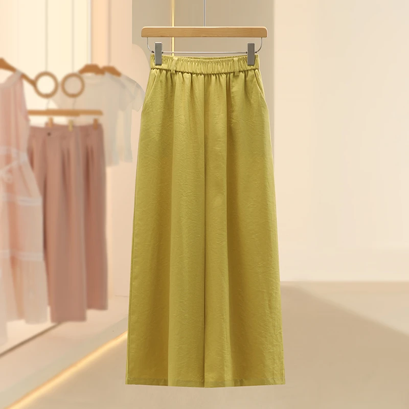 【芙】松紧腰宽松时尚百搭休闲裤2025夏季新款设计感品牌女装