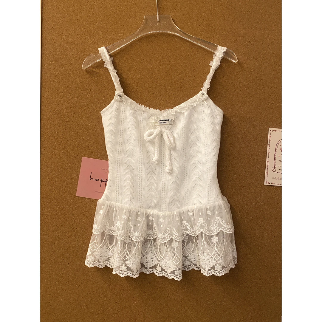 瑞茜·威瑟斯 纯欲风小众设计感显瘦针织背心吊带 R2131L