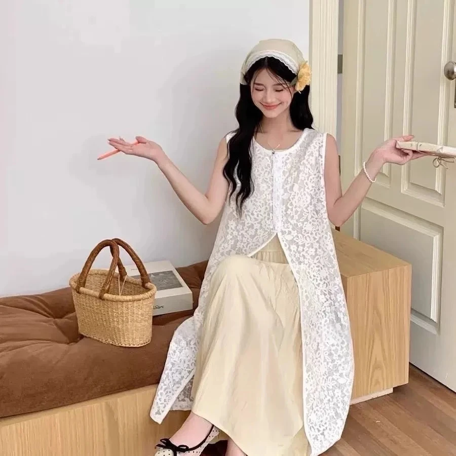 显瘦小个子A字裙韩版拼接夏季连衣裙宽松中长款小众仔仔专属2