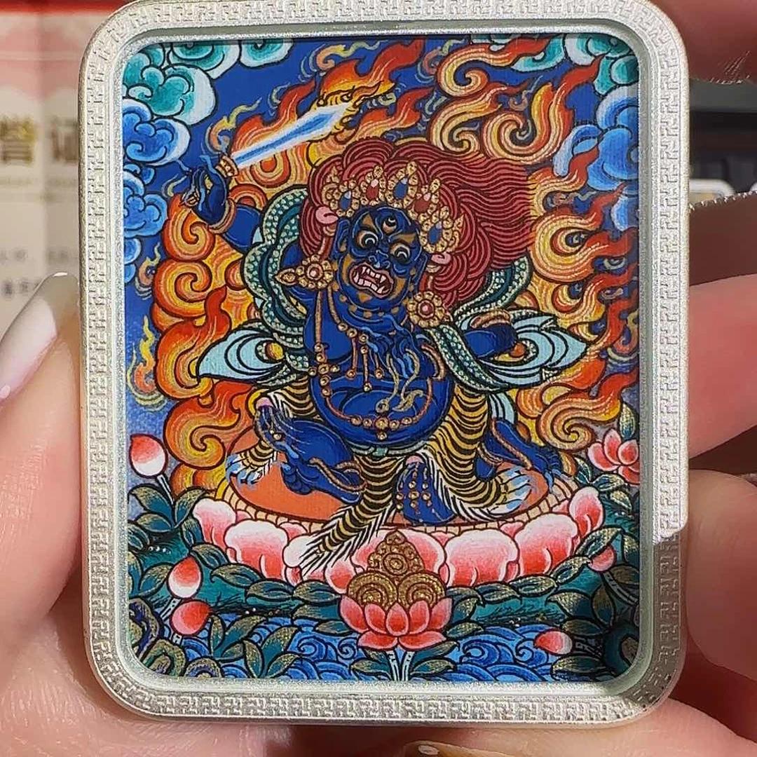 装裱画纯手绘天然矿料 不动 普华东智绘