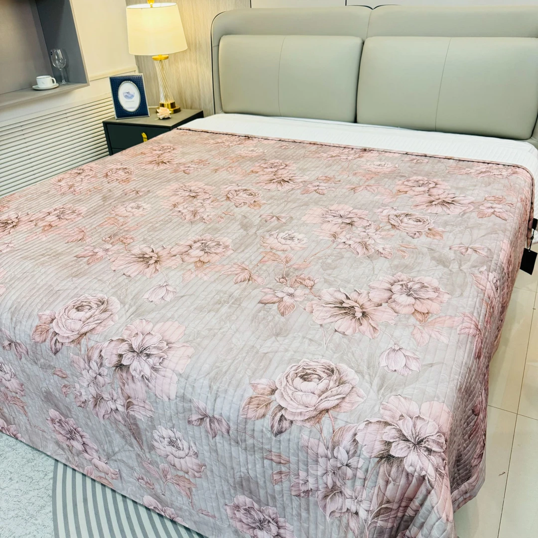 【花想容床盖】250*250cm天丝棉盖毯柔软顺滑轻奢丝滑大床盖