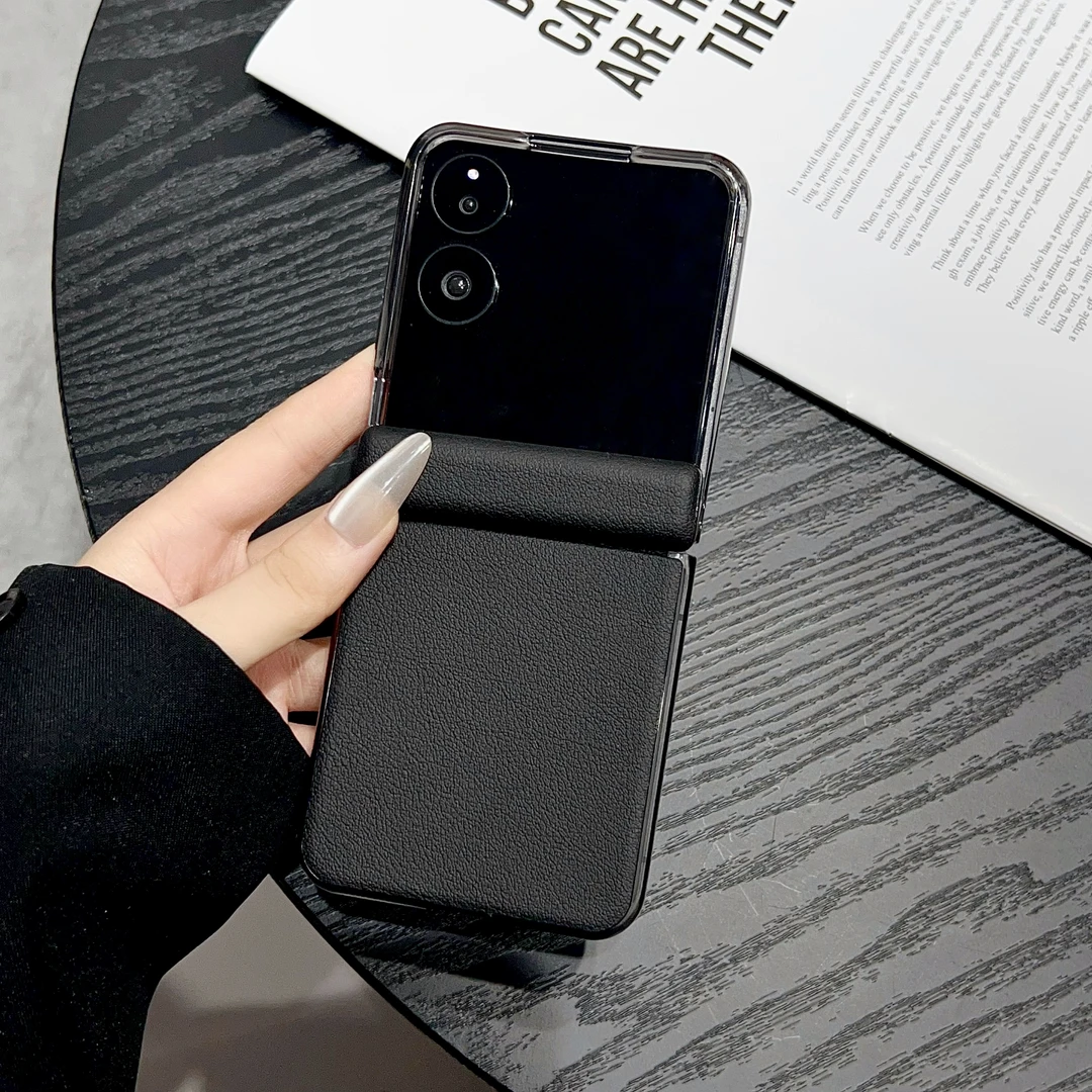 轻奢商务素皮纹适用小米MIX Flip 2手机壳新款高档折叠屏保护套