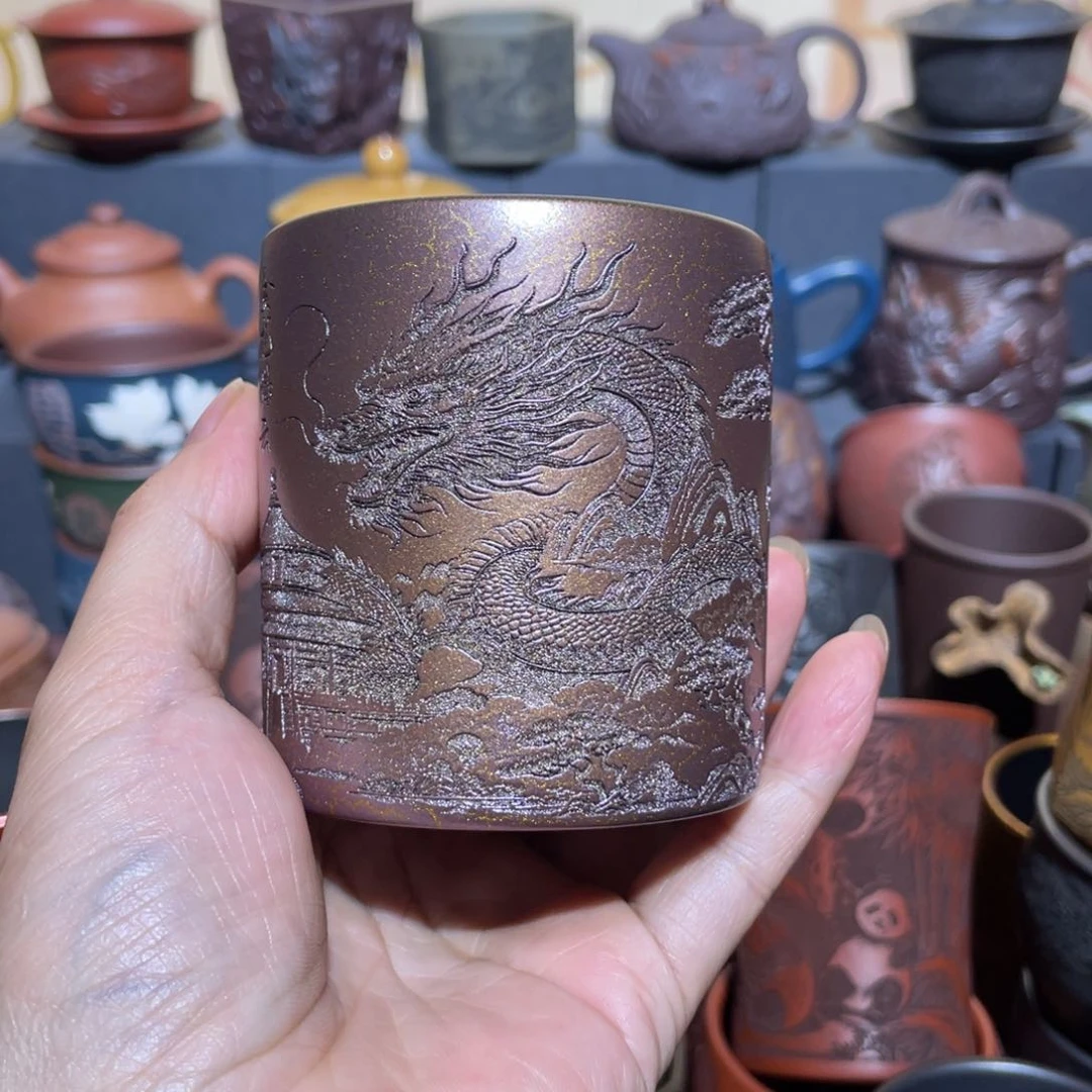 原矿紫砂手工主人杯