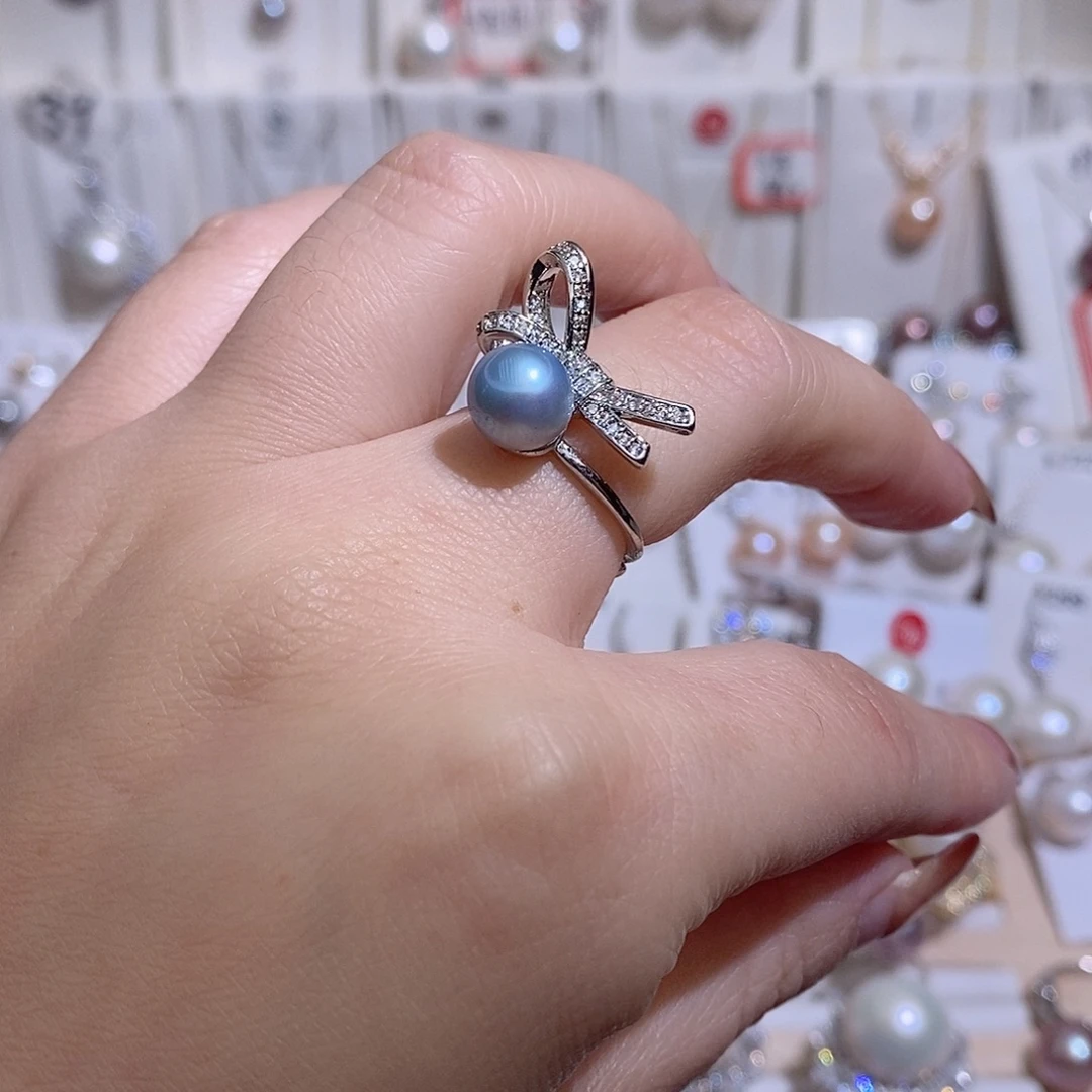 未镶嵌戒指淡水珍珠w