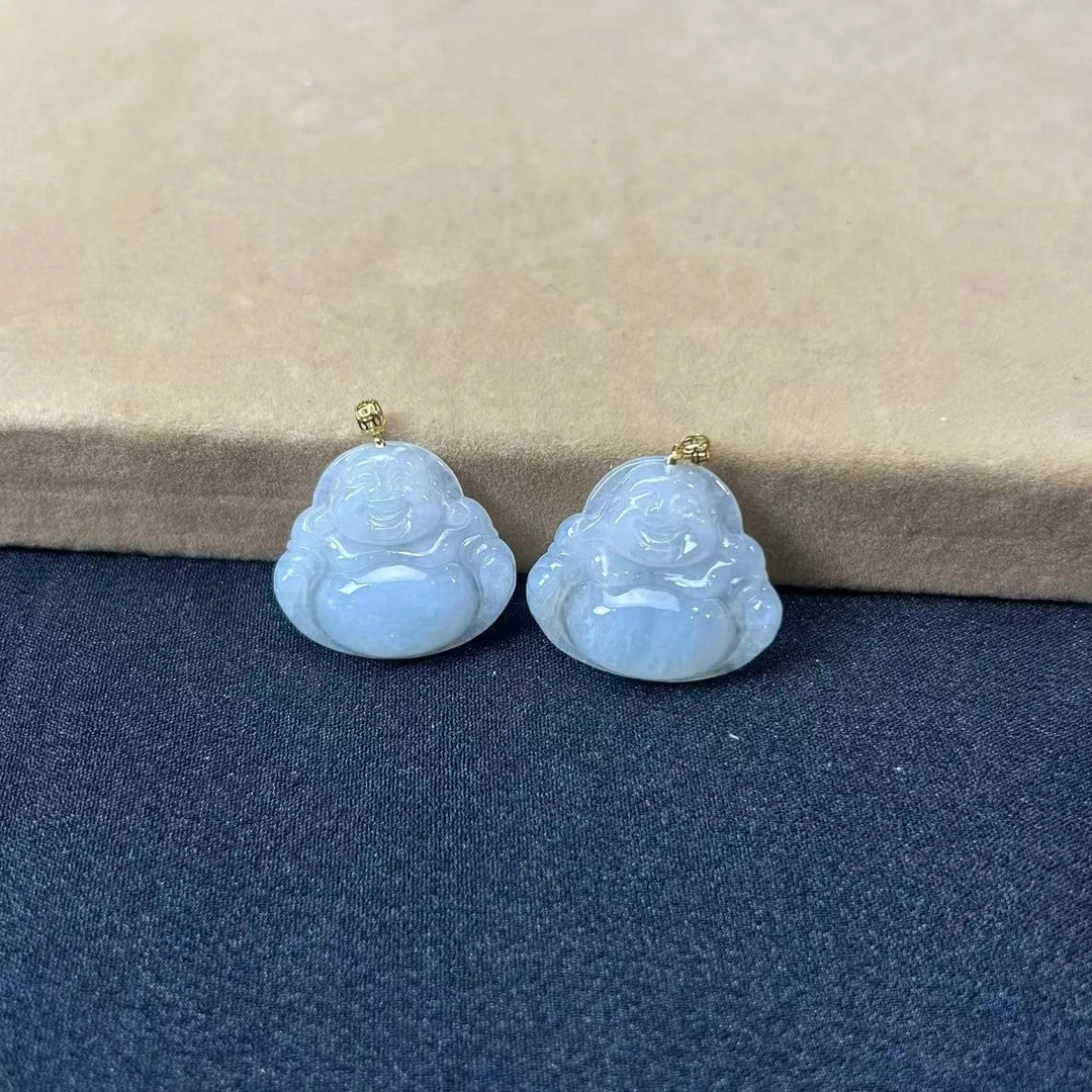 【睿泽鉴宝】18K翡翠佛公（多样性发一有瑕） 25*27*5 V0017