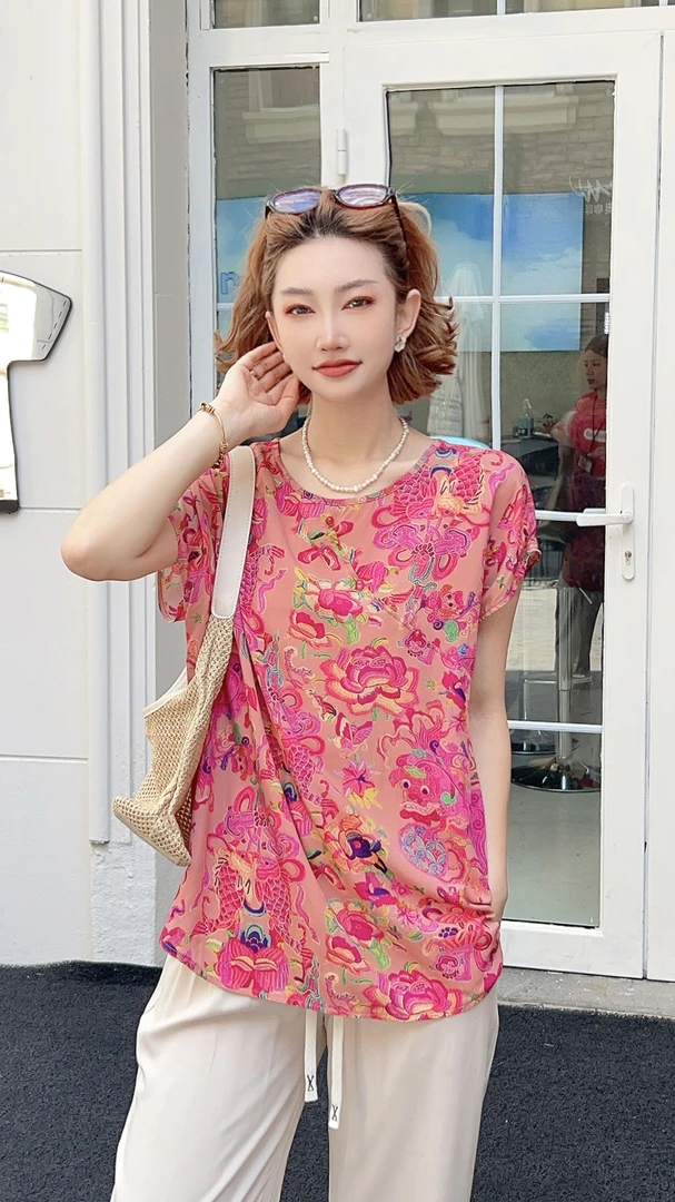 千禧~国风百搭休闲洋气时尚绵绸上衣