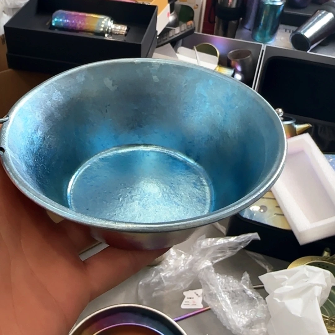 纯钛小雪拉碗一个蓝边