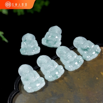 玉美人菲菲&翡翠坐莲观音吊坠约36*53mm&多样性发一