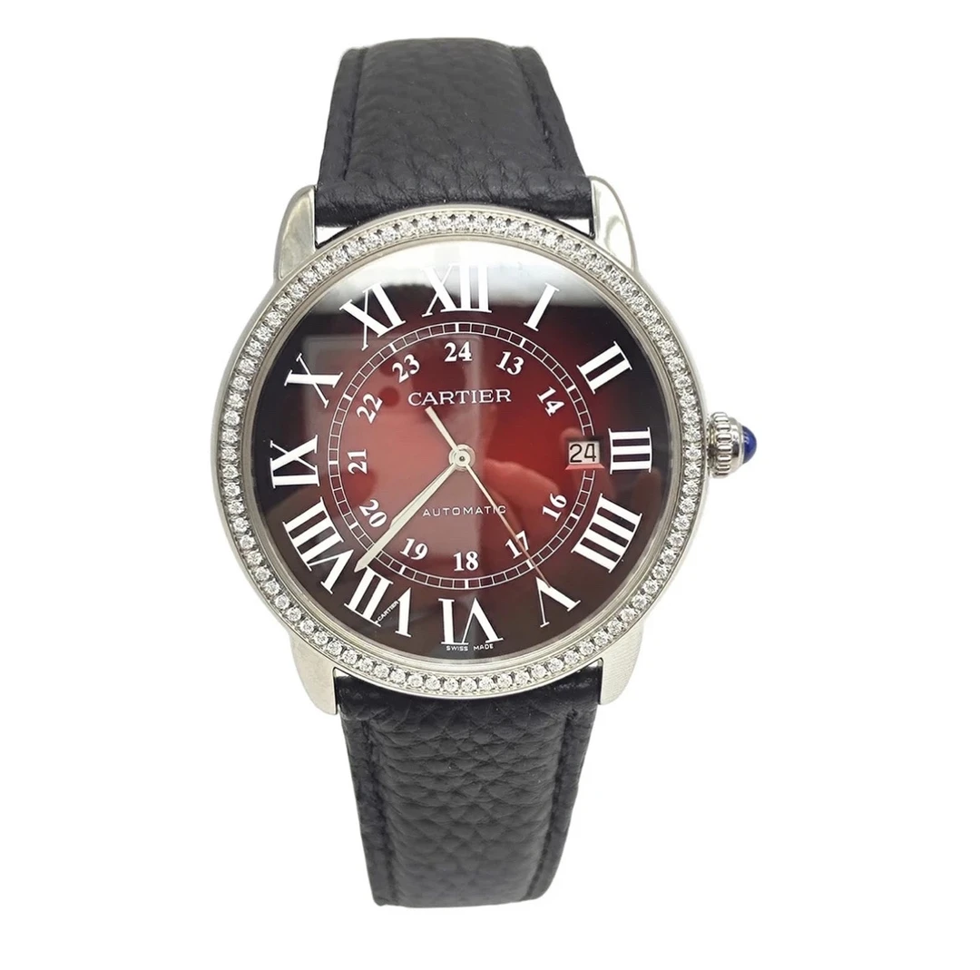 99新  Cartier卡地亚/奢伦敦单表/升级盘/后钻/表径42/男款/经典