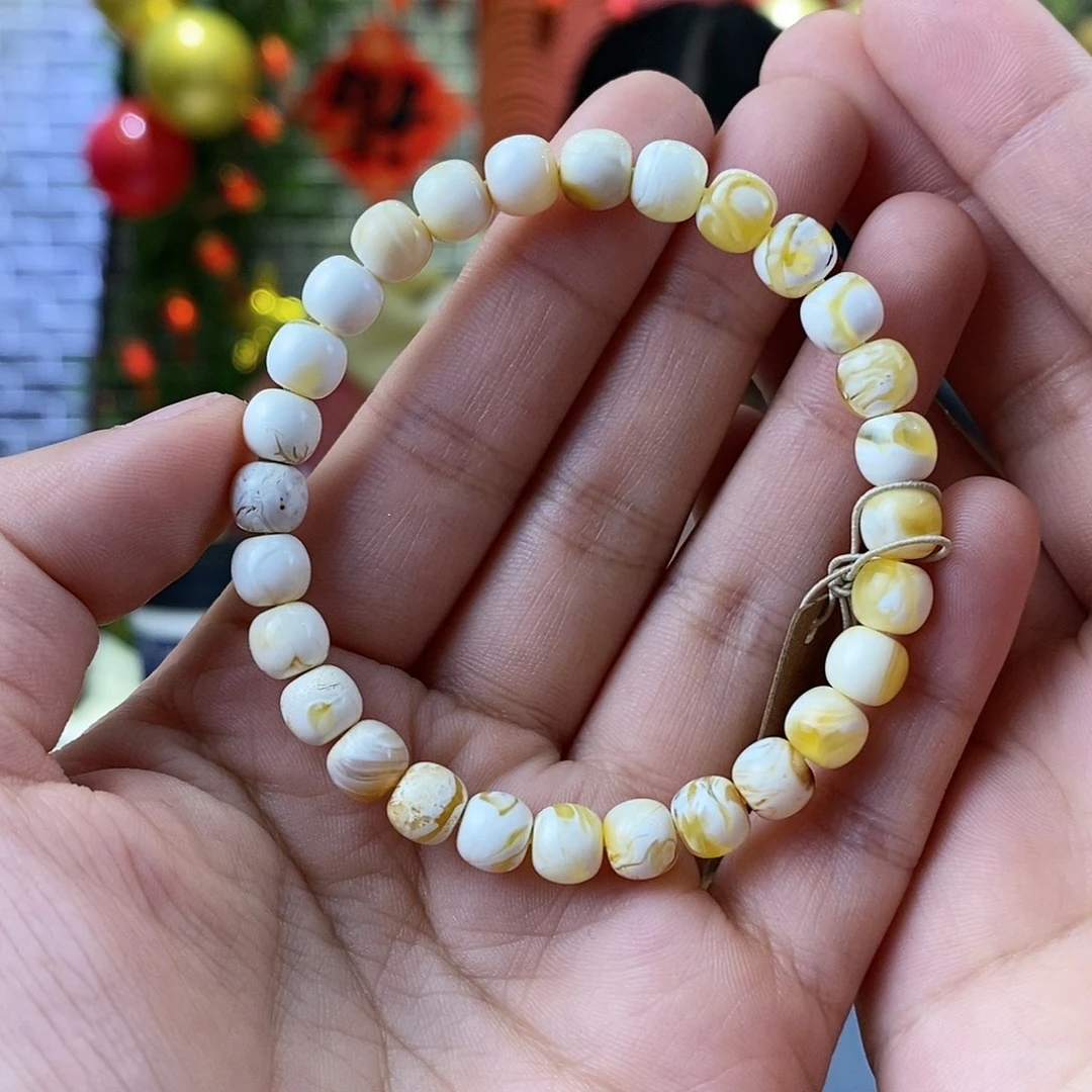 蜜蜡裸石未镶嵌蜜蜡手串7.0mm