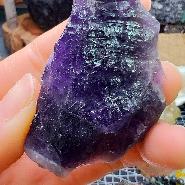 银S925镶嵌珠宝半成品紫晶蓝*