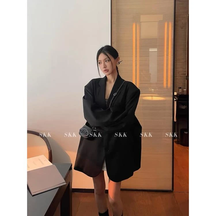 D【现货】胖mm夏新款西装秋季休闲大码时尚女装日常通勤外套 88470