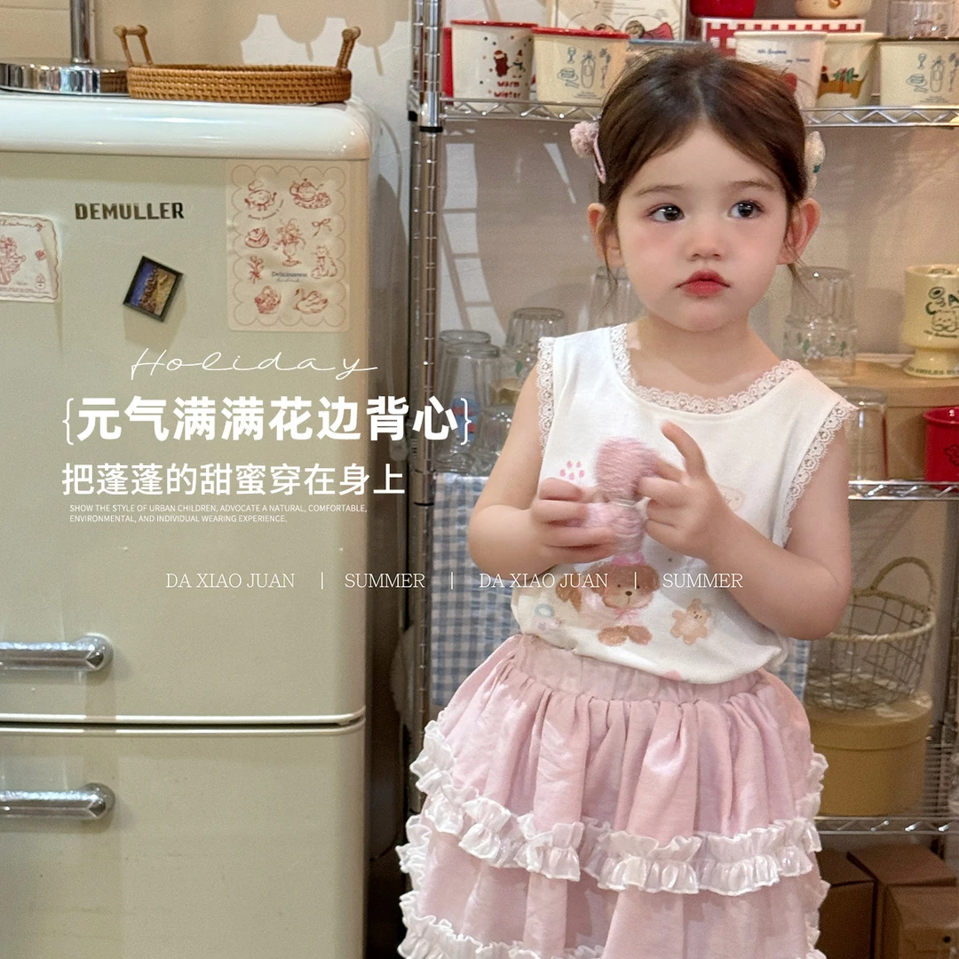 现货【大小卷】夏季新品童装卡通休闲背心-26704