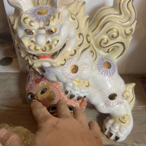 中古美术 金银铜铁锡狗***官