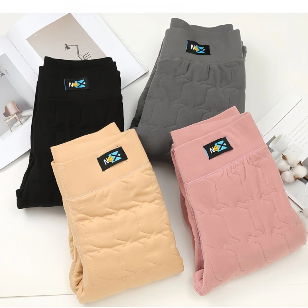 冬季女士内穿高腰保暖修身加绒加厚加长秋裤修身打底棉裤保暖裤