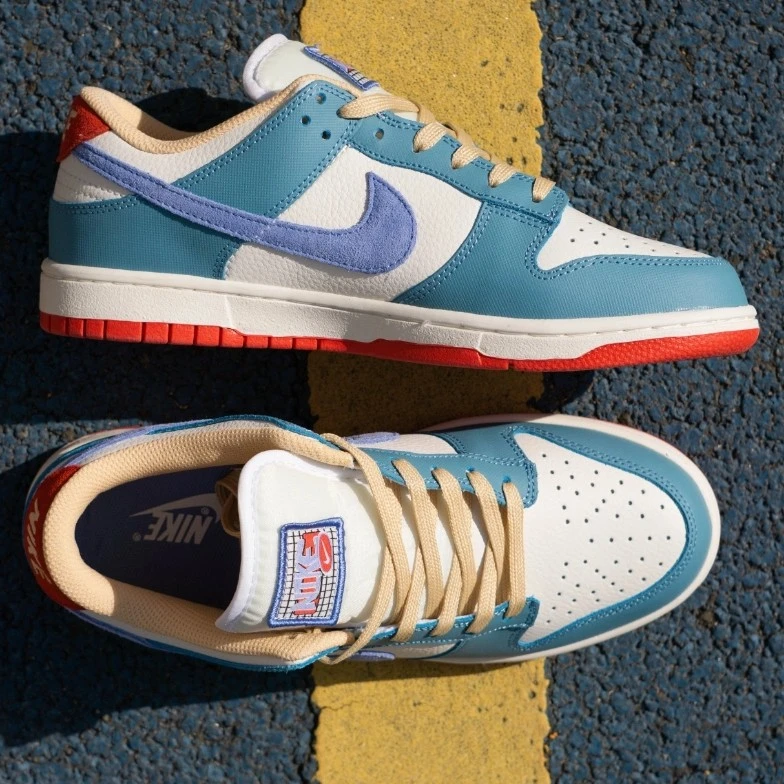 Nike Dunk Low 防滑耐磨 男款低帮复古休闲板鞋 米蓝 HJ9112-110