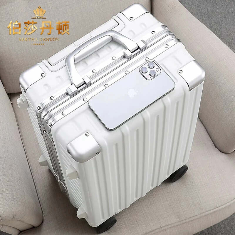 伯莎丹顿品牌铝框行李箱男女大容量商务拉杆箱大容量旅行密码箱