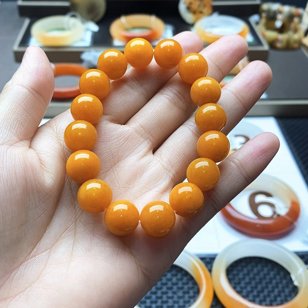 石英质玉（黄龙玉）未镶嵌手镯