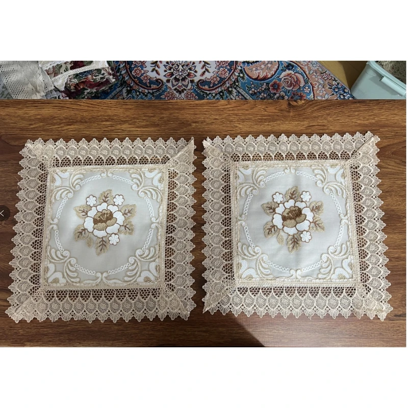 ZN023-2双层复合【40*40/对】金牡丹双层复合水溶边高织高密玻璃砂