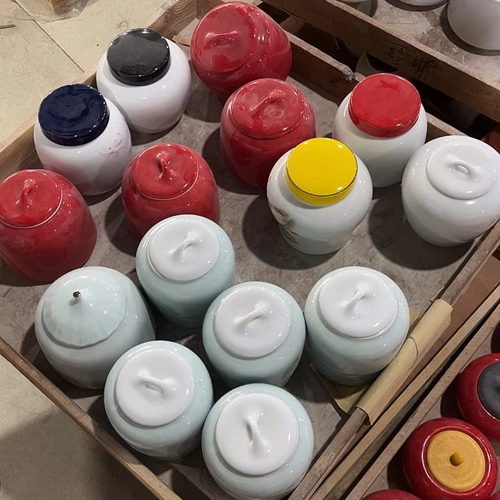 摆件陶瓷茶叶罐陶瓷密封罐