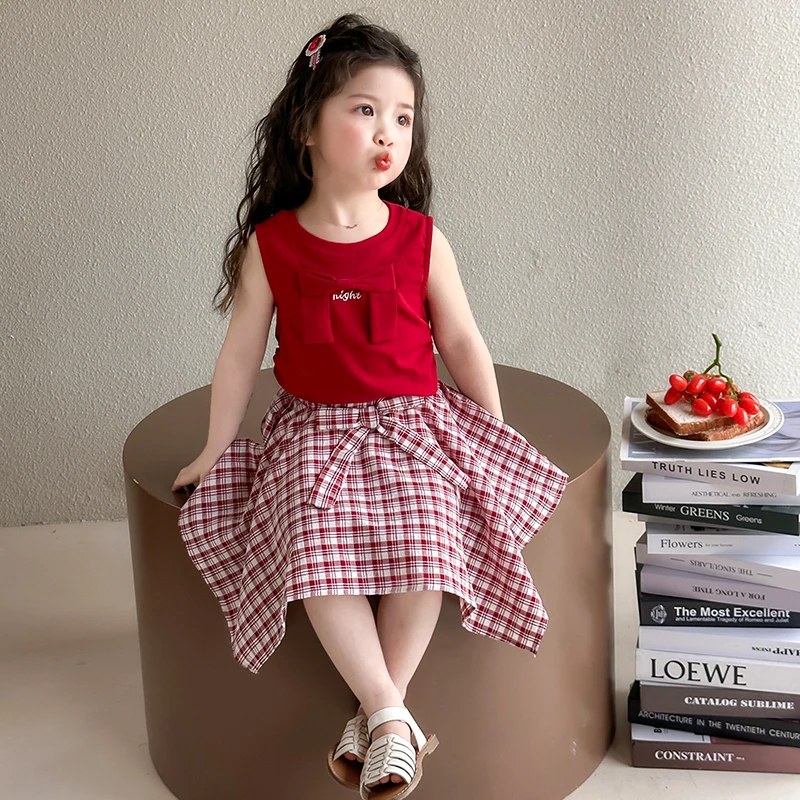 女童套装2025新款洋气小童背心夏装女孩又酷又飒儿童夏日穿搭童装